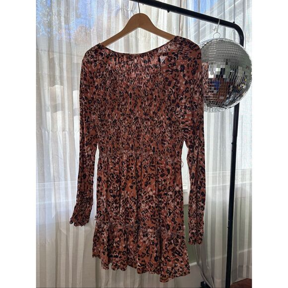 Beach Lunch Lounge Brown Cheetah Print Dress - Picture 5 of 5